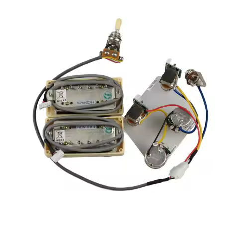 Q-X Music Store-Zebra Humbucker Pickups Alnico 5 ProBucker Push/Pull Wiring Harness Electric Guitar