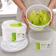 【2-Day Delivery】Manual Fast Drying Drainer Wash Basket with 3L Salad Spinner Vegetables Fruits Dryer