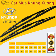 [HYUNDAI SANTA FE] 1 Cặp cần gạt mưa khung xương chổi gạt mưa xe Hyundai Santa Fe  gạt kính xe oto t
