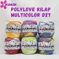 POLYLOVE MULTICOLOR BRIGHT D27 100GR POLYESTER KNITTING YARN/ OMBRE SEMBUR/ Yarn for Crochet Crochet