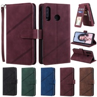 Flip Case for Huawei P30 Lite P40 P20 Pro Nova 3e 4e 7i Honor 20 Lite Phone Cover PU Leather Multi Card Slots Wallet Photo Holder Stand Soft TPU Bumper Shell Magnet Hand Strap