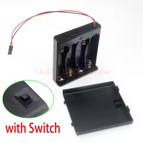 RC Power Battery Box /w On/Off Switch 2Pin Dupont Connector 6V Receiver box For JR FUTABA JST 1/10 1