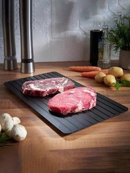 1入組鋁製快速解凍板,適用於解凍肉類、海鮮、冷凍食品等