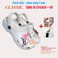 Sục Cross Clog Classic Tặng Jitbiz và Vớ thể thao quai ngang thể thao nam nữ đế độn tăng chiều cao 3