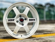 New Car Sport Rim RAYS TE37 Thailand 15x6.5J 4x100 ET40 White - READY STOCK