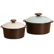 NEOFLam 耐用富林 Dandy系列 耐高溫陶瓷鍋2件組  14cm+18cm  混色  1組