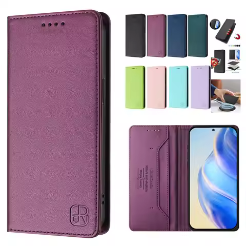 Wallet With Card Slot Kickstand Magnetic Flip Leather Case For Oukitel C58 Pro C57 C57S C53 C50 C51 