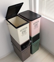 日本Like-it earthpiece 上蓋按壓式可堆疊垃圾桶 17L - 四色可選