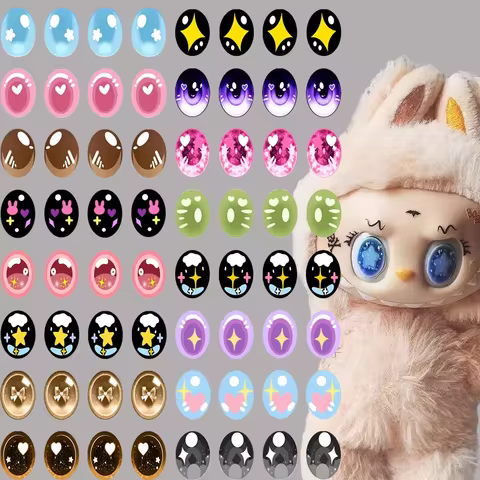 New Popular Labubu Eye Stickers Mokoko Fall Into Sweaters Valentine's Day Labubu King Angel Tie Dyei