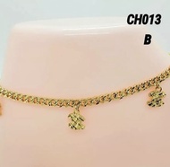 Anklet Gelang Kaki Kikir CC Gold Plated Cop 916