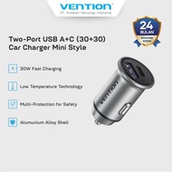Vention Car Charger Dual Port 30W 20W 18W PD Quick Charger - FFA FFB FFF