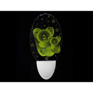 LED Stereo Night Light Yellow Koala 110V 0.3W Made In Taiwan BSMI Certification
