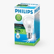Philips ECO Classic Halogen (Frosted) Bulb 28w/42w/70w B22