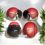 MERAH RED ARSENAL RETRO BOGO HELMET