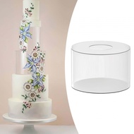 Serbery Cake Display Box Cylinder Display Riser Acrylic Cake Stand