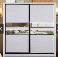 [FREE INSTALLATION] Almari Baju Wardrobe Sliding Door Anti-Jump Cabinet Clothes 8ft x 8ft / 6ft x 8f