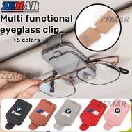 BMW M Power Car Glasses Clip Leather Sunglasses Storage clip Ticket Card Clamp Organizer Car Accesso