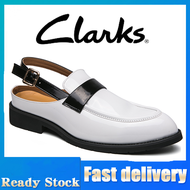 Clarks รองเท้าผู้ชาย Slip-On รองเท้าหนังแฟชั่นอังกฤษลําลอง รุ่น  FRECKLE WALK 26165483 สีดำ