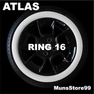 Lis ban Mobil White Wall Ban Mobil Velg Ring 16 Putih Polos ATLAS Original