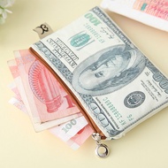 Banknote Shape Coin Purse Korean Yuan/Japanese Yuan/Baht/Pound/Dollar Wallet Zipper Document Storage