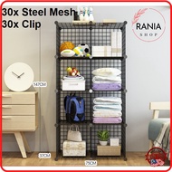 Rak Kasut✨Boltless Rack Storage Rack Home Store Warehouse Rak Besi Stackable Foldable Shoes cage Storage Sangkar Kucing