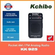 Kchibo KK-925 Pocket AM/FM Analog Radio WITH 3 MONTHS WARRANTY