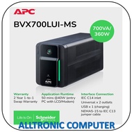 APC BVX700LUI-MS Easy UPS BVX 700VA, 360W 230V, AVR, USB Charging, Universal Sockets / 2Yrs Warranty