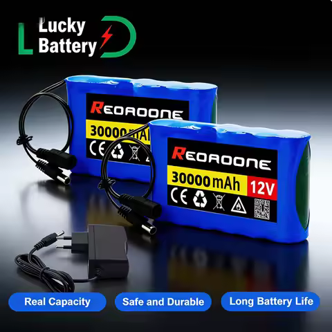 18650 12V 30000mah 3s2p Capacity DC 12.6v 30Ah 20Ah Portable Rechargeable Li-ion Battery for fishing