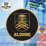 Windshield Sticker Car Sticker Uitm Alumni Car Tampal Dalam Cermin Kereta 100mm x 100mm(For Decorati
