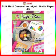 A3 Inkjet Paper - SUN Next Generation A3 Inkjet Paper (Doff Matte/) Thickness 110, 130, 200 - Double