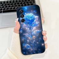 สำหรับ Samsung Galaxy A17เคส5G SM-A176B ลายดอกไม้แมวน่ารักครอบ TPU นุ่มเคสโทรศัพท์ด้านสำหรับ Samsung