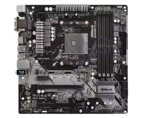 ASRock B450 B450M carte mère B450M PRO4 R2.0 carte mère AM4 DDR4 128GB Ryzen 5 5600 5600G R7 5700 56