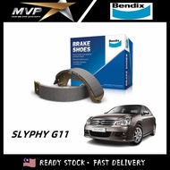 Original Bendix Brake Shoes - Nissan Almera Grand Livina Latio C11 Slyphy G11 Rear Brake Shoes