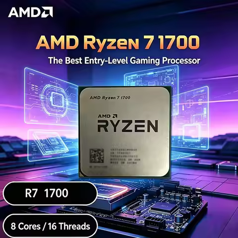 AMD Ryzen 7 1700 R7 1700 3.0 GHz Eight-Core Sixteen-Thread CPU Processor 65W YD1700BBM88AE Socket AM