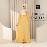 HERNES DRESS DAHLIA WOMEN LONG BLOUSE IRONLESS MUSLIMAH DRESS MURAH BF FRIENDLY BLOUSE LABUH MAXI BF