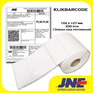 PROMO LABEL JNE STICKER 102 MM X 127 MM LABEL BARCODE SEMICOATED RESI JNE MURAH