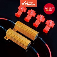 2 Set Load Resistor 50W Aluminum Shell Power Resistor 5R 6R 8R 10R 24R 50R 100R for Car Turn Signal 