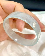 冰種 天然翡翠 緬甸 A玉 玉鐲 • 玻璃種翡翠方鐲