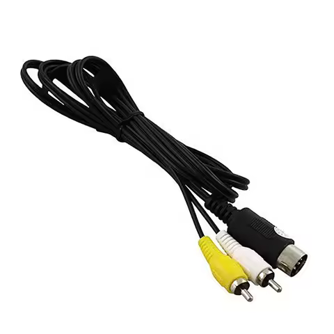 OSTENT AV RCA Audio Video TV Adapter Cable for Sega Genesis 1 Mega Drive Master System Connection Co