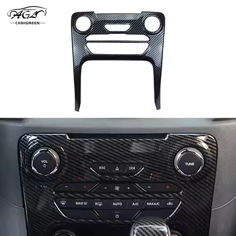 1pcs Carbon Fiber Color Central Console Button Frame Trim Interior Decorative For Ford Everest RANGE