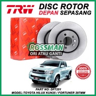 TOYOTA HILUX KUN25 / FORTUNER 297MM TRW FRONT BRAKE DISC ROTOR SET [DF7251]