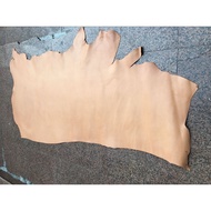 Handmade Cream Dyed Vegetable Tanned Leather - First Layer Cowhide, Grade A