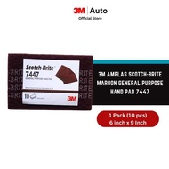 Scotch-Brite Maroon General3m PURPOSE Hand Pad 7447, 6 In X 9 In (Sandpaper)