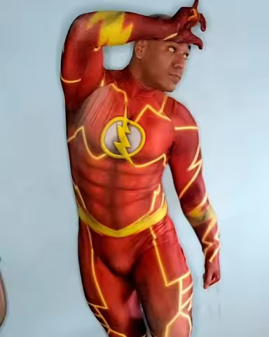 Adults Kids New 52 Superhero Barry Cosplay Costume Bodysuit Zentai Suits Boys Man Halloween Jumpsuit