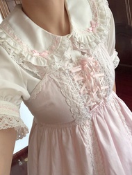 เสื้อเชิ้ต Lolita MilkyWay Galaxy Original Doll Feel Early Years White Chocolate สำหรับผู้หญิง ฤดูใบ