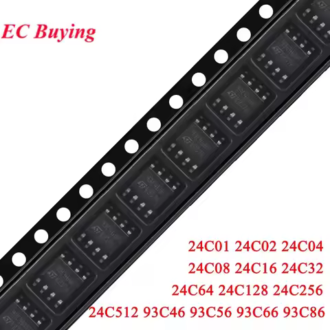 10pcs/lot 24C01 24C02 24C04 24C08 24C16 24C32 24C64 24C128 24C256 24C512 93C46 93C56 93C66 93C86 SOP