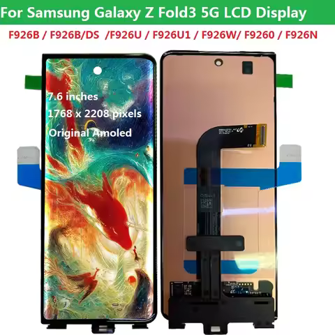 super AMOLED for Samsung Galaxy Z Fold 3 Fold3 Display for samsung Z fold5 LCD screen for Samsung Ga