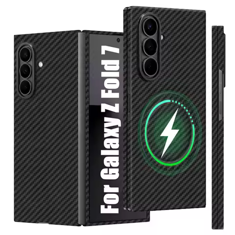 For ZFold7 Ultra Slim Aramid Fiber Pattern Leather For Magsafe Case for Samsung Galaxy Z Fold 7 Fold