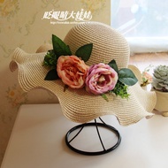 topi perempuan cap woman cute hat woman Sun Hat Female Fresh Foldable Beach Hat