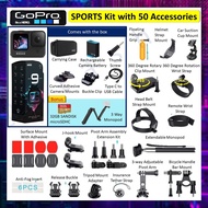 Gopro Hero 9 Black Outdoor Sports Kit with 50 Accessories *FREE 32GB Sandisk MicroSD and 3 Way Monopod **1 Year Warranty